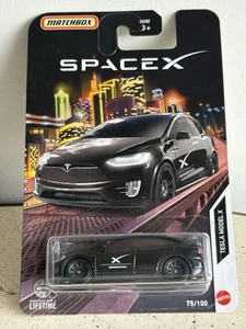 MATCHBOX 2024 SPACEX 75/100 - TESLA MODELO X NEGRO Die Cast Car EV - Imagen 1 de 7