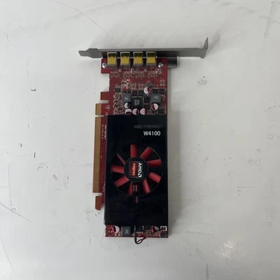 AMD FirePro W4100 2GB GDDR4 Low Profile Bracket 4x MINI DisplayPort. - Image 1 of 3