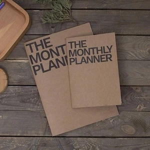 Undated Monthly Planner (Large, 1 Pack), Brown – Non-Dated Organizer for Adults - Picture 1 of 4