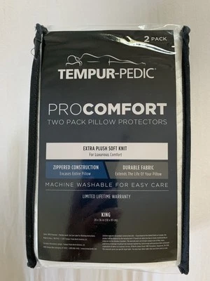 Pack de dos protectores de almohada Tempur-Pedic ProComfort tamaño KING ¡Nuevo! Foto 1 de 3
