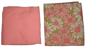 Vintage 70er St. Mary's Zap Daisy & Monticello Bright Mod Boho 2-teiliges komplettes Lakenset - Bild 1 von 11