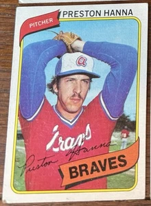 PRESTON HANNA  Atlanta Braves  1980 Topps Collector MLB Baseball Card # 489 - Picture 1 of 2