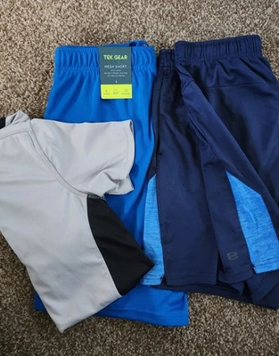 Men's Lot Basketball Shorts and Dri Fit Athletic Shirt Tek Gear Blue Small   - Image 1 of 4
