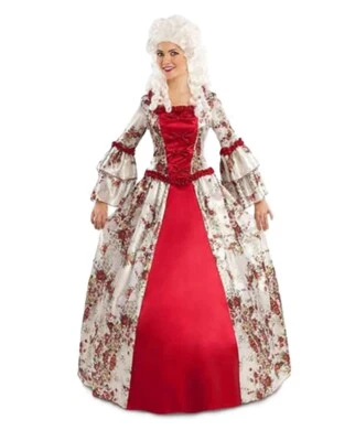 Colonial Rose Gown - Rose Print - Premium Costume - Women - 3 Sizes - Image 1 of 3