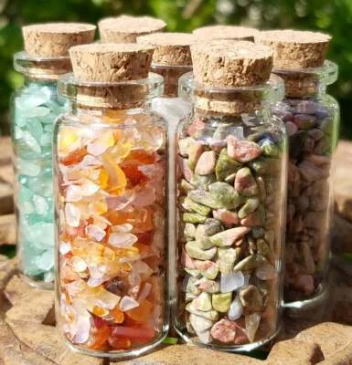 Choose Gemstone Chip Bottle Nugget No Hole Undrilled Jewelry Gem Natural Chakra - Image 1 of 4