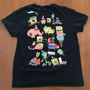 Nickelodeon Spongebob Squarepants T Shirt Adult Black Medium L Cartoon Character - Picture 1 of 6