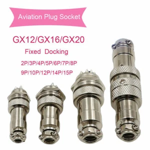 Aviation Connector GX12 GX16 GX20 2P 3P 4P 5P 6P 7P 8P 9P 10P 12P 14P 12/16/20m - Picture 1 of 8