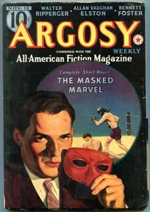 Zellstoff: Argosy Pulp 12. November 1938 - Masked Marvel - A Merritt - Roscoe Sehr guter Erhaltungszustand - Bild 1 von 1