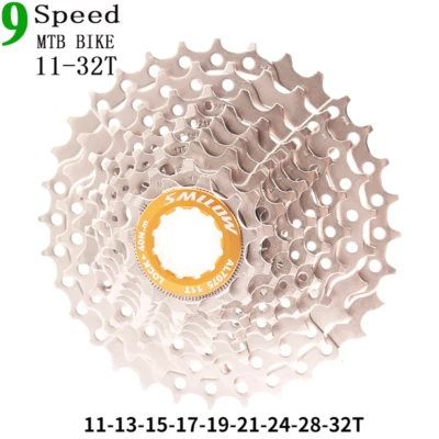 9 Speed 11-32T MTB Bike Cassette 9s 18s 27s Freewheel Mountain Bicycle Flywheel - Image 1 of 4