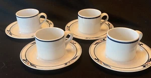 Dansk Maribo Blau Bistrotassen und Untertassen 4er Set EUC - Bild 1 von 12