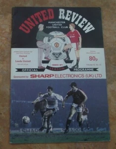 1990-91 Manchester United v Leeds United - LEAGUE CUP SEMI-FINAL - Picture 1 of 2