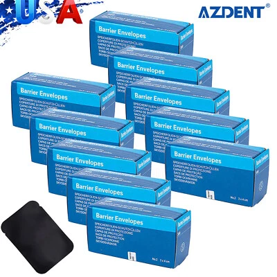 AZDENT 3000PCS Size 2 Dental Digital X-Ray ScanX Barrier Envelopes for Phosphor Plate