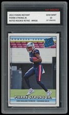 PIERRE STRONG JR. 2022 PANINI INSTANT NFL 1ST GRADED 10 RETRO RATED ROOKIE CARD