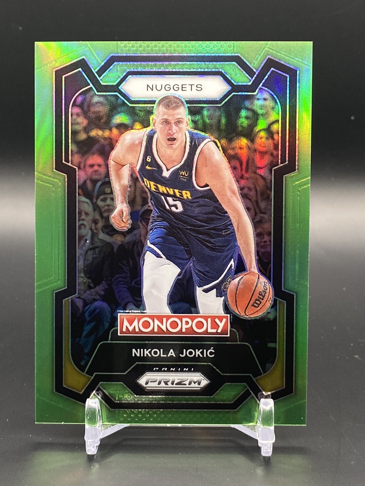 2023 Panini Prizm Monopoly Nikola Jokic Neon Green Prizm /10 Denver Nuggets #1