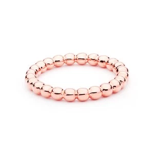 Circle Bubble Statement Stackable Ring 5 Sizes MYJS Stack 18k Rose Gold Plated - Picture 1 of 2