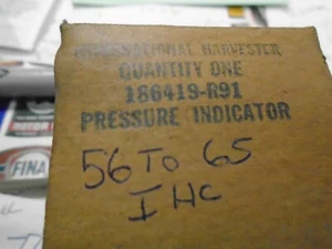 international harvestor oil pressure gauge 186419-r91 1956 to 1965 - Foto 1 di 3