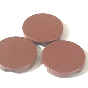LEGO 3x Reddish Brown Tile 2x2 Round with Bottom Stud Holder (Part 14769) - Picture 1 of 1