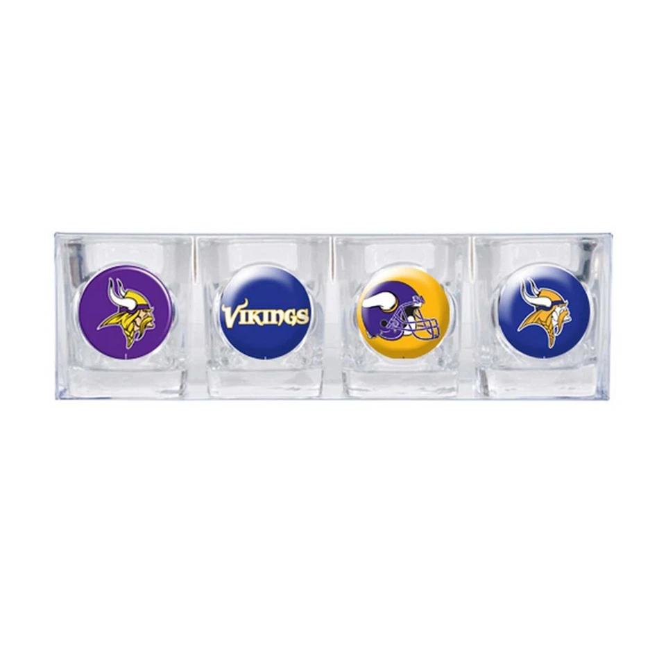 Minnesota Vikings Juego de 4 Piezas Logotipos NFL Foto 1 de 1