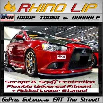 Mitsubishi Fortis FTO GTO i i-MiEV Lancer Evolution Rubber Chin Lip Spoiler Trim - Image 1 of 4