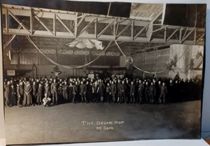 WWI Era 85th Squadron Photo The Drome Hop Dance in a Hanger RRP 261 - Picture 1 of 12