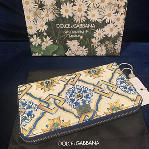Dolce & Gabbana Majolica Purse Bag Large Wallet New - Picture 1 of 5