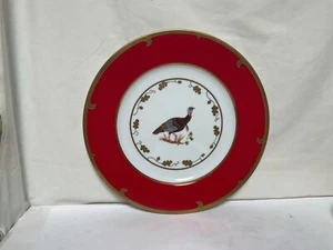 WW16 Vintage Lynn Chase "Winter Game Birds" 24k Red Wild Turkey Porcelain Plate - Picture 1 of 6