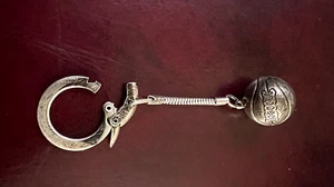 Vintage 925 Sterling Silber Basketball Schlüsselanhänger Schlüsselring - Bild 1 von 11