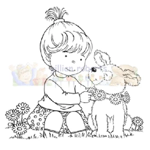 Nuevo Stampavie CADENA MARGARITA Sello Transparente Niña Cachorro Perro Flores Amigos Mascota Primavera - Imagen 1 de 1