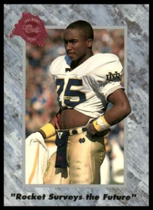 1991 Classic Four Sport #LP2 Raghib Ismail RC Card "Rocket Surveys the Future - Picture 1 of 2