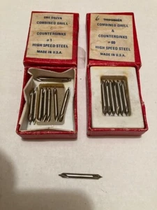 MADE IN USA - LOT OF #1 & #00 HSS COMBINED DRILL & COUNTERSINK COMBINATION - Picture 1 of 8