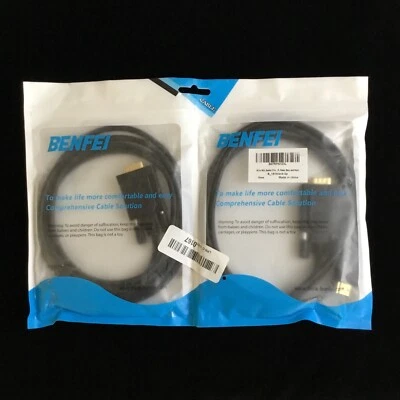 BENFEI - 2 Pack - HDMI to VGA Cable - 6 Feet - Uni-Directional HDMI to VGA Only - Image 1 of 4