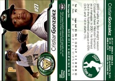 Cristian Gonzalez 2003 Kane County Cougars #27 Card *AutographDen*