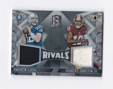 2016 Panini Spectra Rivals Jerseys #19 Andrew Luck Robert Griffin III /25 Colts