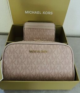 MICHAEL KORS Giftables Box Travel Pouch Cosmetic Bag and Wallet NEW $348
