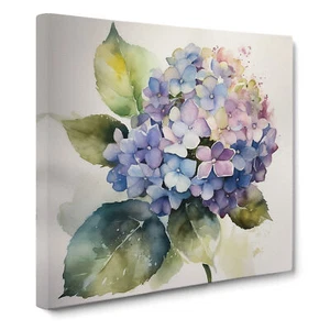 Hydrangea Canvas Wall Art Print Framed Picture Home Decor Living Room Bedroom - Picture 1 of 4