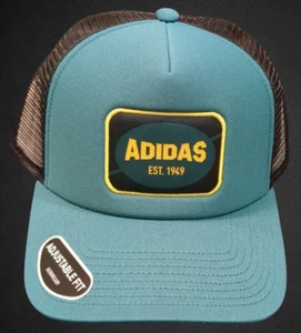 Adidas EST. 1949 Snapback Foam Trucker Hat Collegiate Green Black Gold - Picture 1 of 5