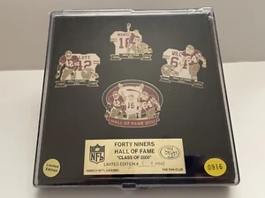 49ers HOF 2000 CLASS MONTANA LOTT WILCOX LIMITED ED PIN SET #0916 FACTORY SEALED - Picture 1 of 3