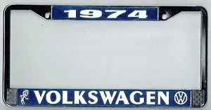 1974 Volkswagen VW Bubblehead Vintage California License Plate Frame BUG THING - Picture 1 of 1