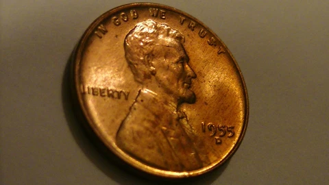 1955 D CRACKED SKULL ERROR DENVER WHEAT PENNY CENT COIN BU BRILLIANT UNCIRCULATE Cover