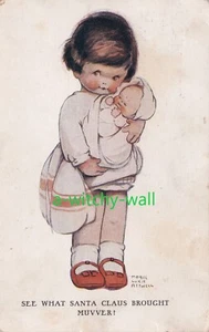 Old Postcard - Mabel Lucie Attwell - See What Santa Claus Brought Muvver! c1928 - Picture 1 of 2