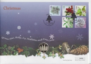 CUBIERTA MONEDA ISLA DE HOMBRE PNC 2001 NAVIDAD 2000 50P MONEDA VICTORIANA BUZÓN B/UNC - Imagen 1 de 2