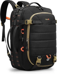 Tolaccea Carry on Travel Backpack, TSA Friendly Flight Approved Laptop Backpack - Afbeelding 1 van 12