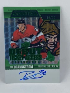 2019-20 UD Credentials Erik Brannstrom RC Debut Ticket Auto Green /25 Panthers - Picture 1 of 3