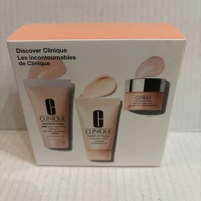 CLINIQUE Discover Clinique 3 Piece Set Moisture Surge All About Eyes New In Box - Image 1 of 4