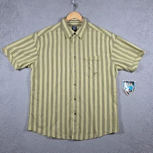 Camicia Kuhl uomo taglia XL Strike verde righe eluxer abbottonata leggera nuova con etichetta - Foto 1 di 11