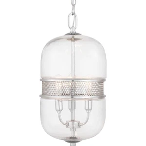 Progress Lighting P500156 Chrome Cayce 3-Light 9"W Taper Candle Mini Pendant - Picture 1 of 12
