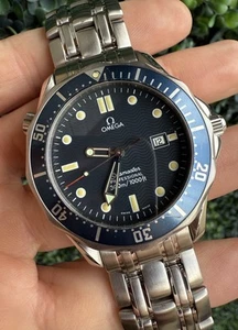 Omega Seamaster Professional Blue Wave Dial 41mm Quartz Watch 2541.80 James Bond - Picture 1 of 12