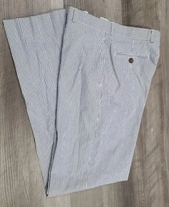 Brooks Brothers Pants Boys 16 Blue White Striped Seersucker Beach Wedding - Picture 1 of 5