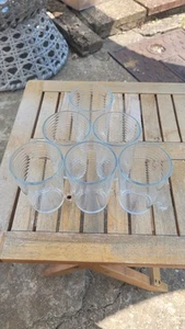 Small Glass Cups Set X6 Clear Glasses Set Drinkware Drinking Cups Set (X6) - Picture 1 of 3