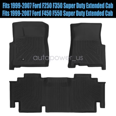 Alfombrillas forro TPE cabina extendida para Ford F250 350 450 550 Super Duty 1999-2007 Foto 1 de 4